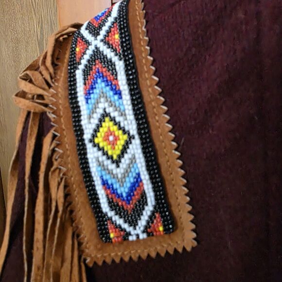 Vintage Frontier Collection Maroon Wool Jacket Size Small Military Western - Picture 7 of 16